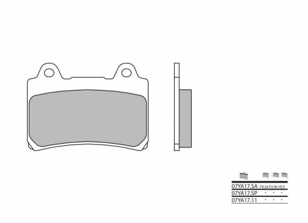 BREMBO Street Carbon Keramik Bremsbeläge - 07YA1711