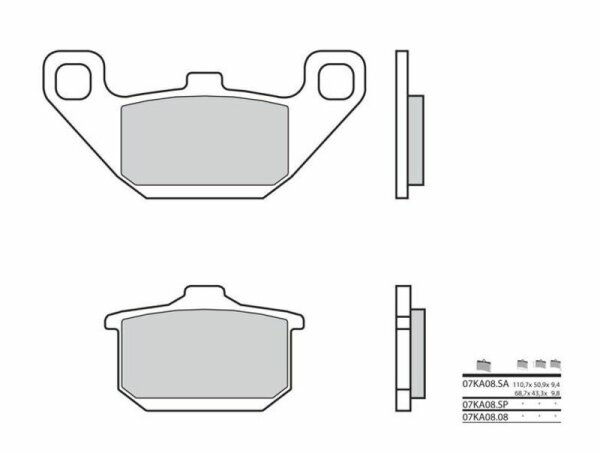 BREMBO Street Sintermetall Bremsbeläge - 07KA08SA