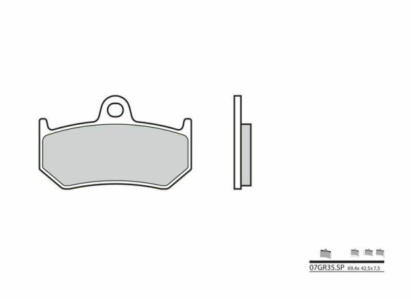 BREMBO Street Sintermetall Bremsbeläge - 07GR35SP