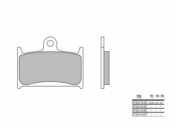 BREMBO Competition Carbon Keramik Bremsbeläge - 07SU14RC