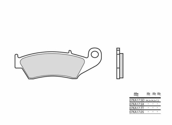 BREMBO Off-Road Sintermetall Bremsbeläge - 07KA17SX