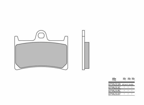 BREMBO Street Carbon Keramik Bremsbeläge - 07YA2307