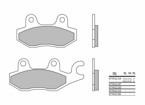 BREMBO Off-Road Sintermetall Bremsbeläge - 07YA22SD