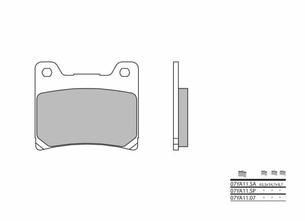 BREMBO Street Sintermetall Bremsbeläge - 07YA11SA