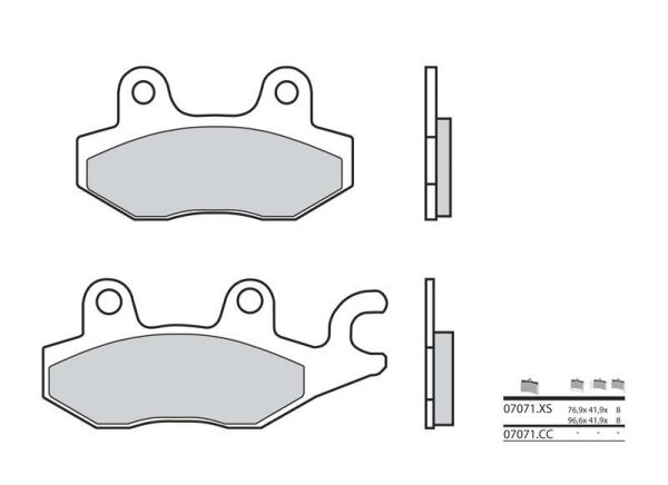 BREMBO Scooter Carbon Keramik Bremsbeläge - 07071CC