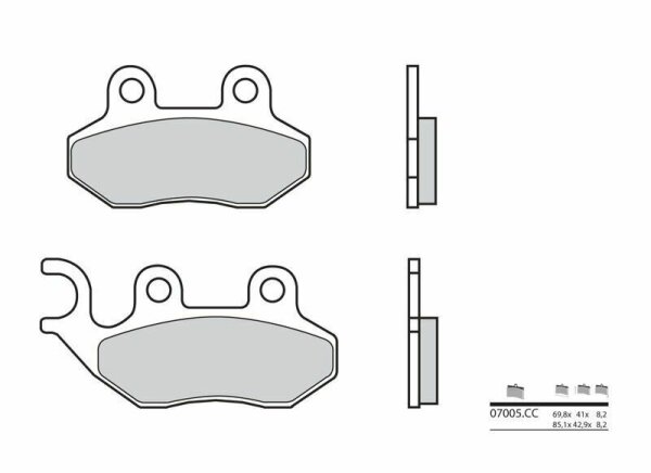 BREMBO Scooter Carbon Keramik Bremsbeläge - 07005