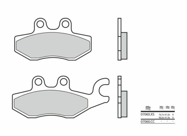 BREMBO Scooter Carbon Keramik Bremsbeläge - 07060