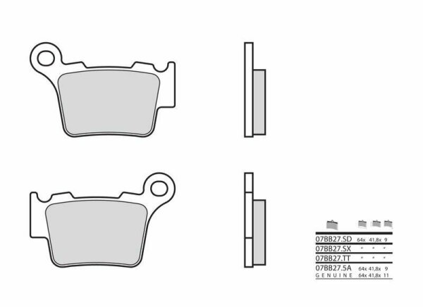 BREMBO Off-Road TT Carbon Keramik Bremsbeläge - 07BB27TT