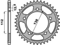 PBR Standard Kettenrad C45 Stahl 408 - 530