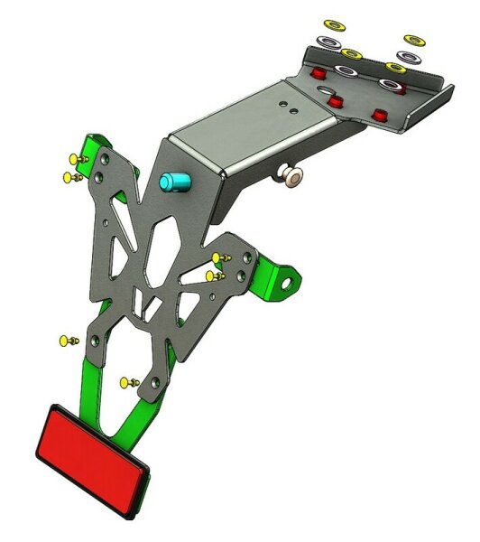 V PARTS Kennzeichenhalter schwarz Triumph Street Triple