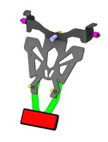 V PARTS Kennzeichenhalter schwarz Honda CB1000R