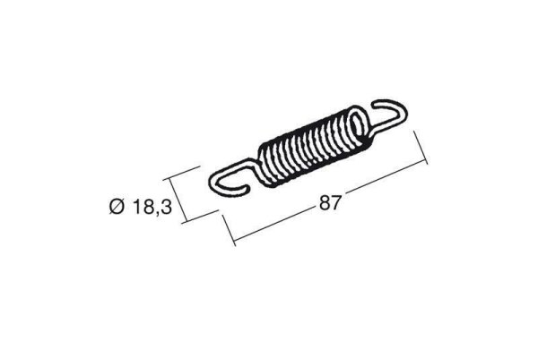 BUZZETTI Set mit 5 Federn 87x18,3mm für Mittelständer - Peugeot