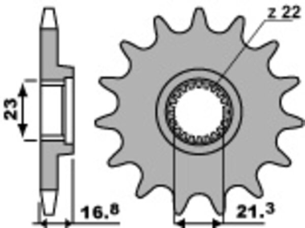 PBR Standard Stahlriztel vorne 443 - 520