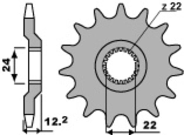 PBR Standard Stahlriztel vorne 405 - 520