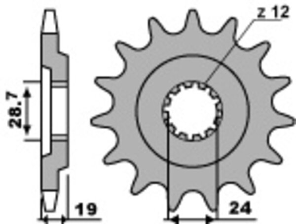 PBR Standard Stahlriztel vorne 524 - 630