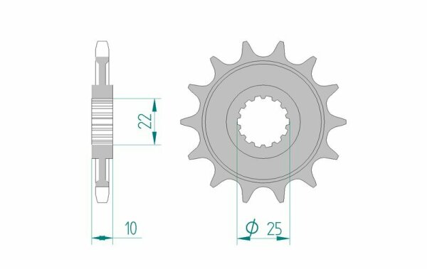 AFAM Standard Stahlritzel vorne 94312 - 520