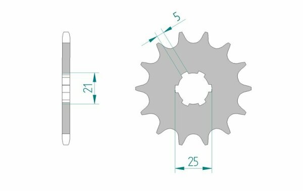 AFAM Standard Stahlritzel vorne 30300 - 520