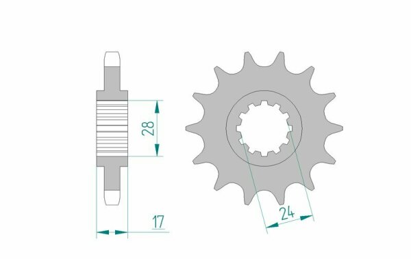 AFAM Standard Stahlritzel vorne 20504 - 530