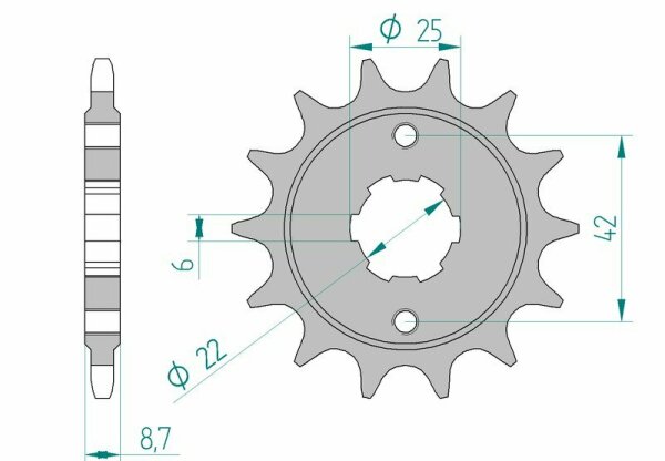 AFAM Standard Stahlritzel vorne 20401 - 520