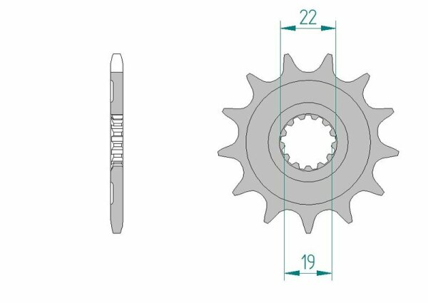 AFAM Standard Stahlritzel vorne 64305 - 520