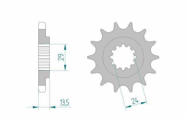 AFAM Standard Stahlritzel vorne 24900 - 530