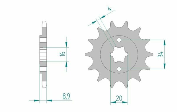 AFAM Standard Stahlritzel vorne 21300 - 520