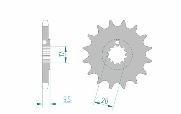 AFAM Standard Stahlritzel vorne 94202 - 428