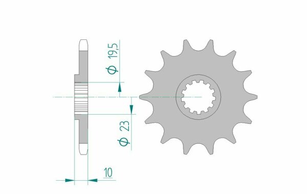 AFAM Standard Stahlritzel vorne 22303 - 520