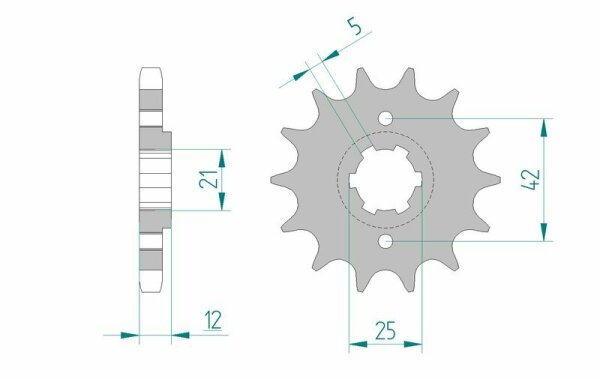 AFAM Standard Stahlritzel vorne 21501 - 530