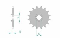 AFAM Standard Stahlritzel vorne 58102 - 420