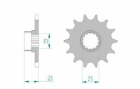 AFAM Standard Stahlritzel vorne 58500 - 520