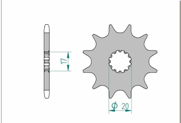 AFAM Standard Stahlritzel vorne 40300 - 520