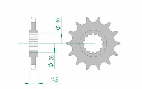 AFAM Standard Stahlritzel vorne 20611 - 525