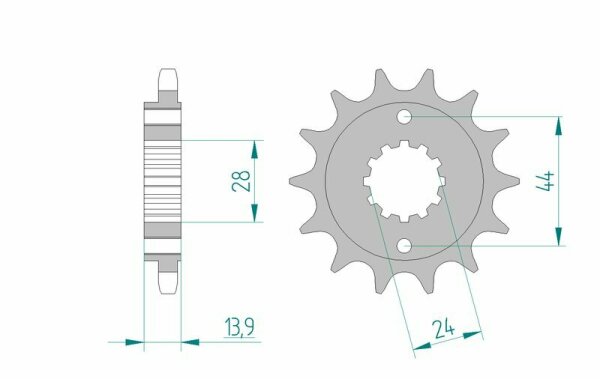 AFAM Standard Stahlritzel vorne 20606 - 525