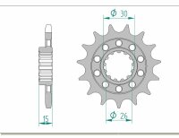 AFAM Standard Stahlritzel vorne 166800 - 525