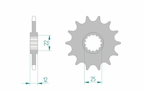 AFAM Standard Stahlritzel vorne 94313 - 520