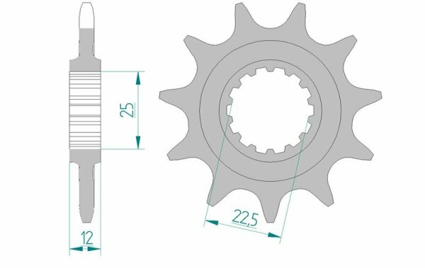 AFAM Standard Stahlritzel vorne 97200 - 520