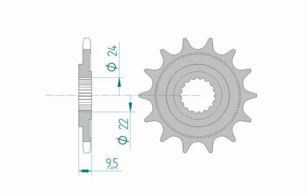 AFAM Standard Stahlritzel vorne 20311 - 520