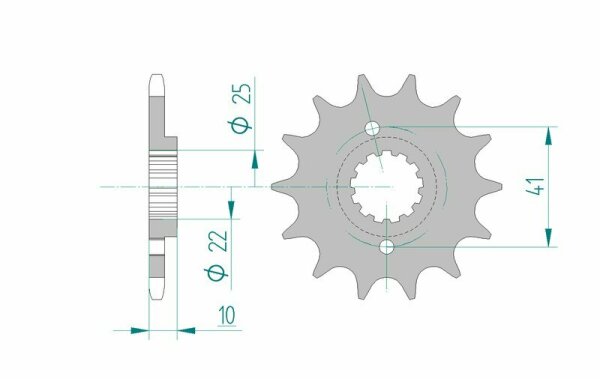 AFAM Standard Stahlritzel vorne 20509 - 520