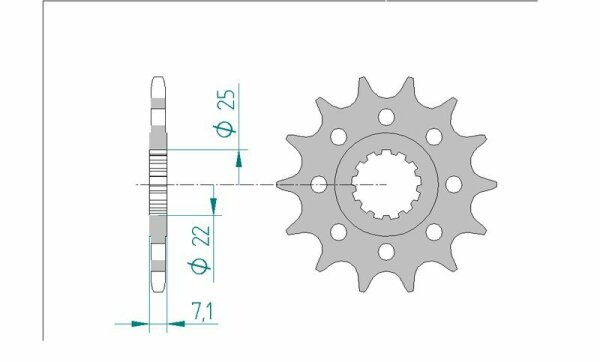 AFAM Standard Stahlritzel vorne 24511 - 520