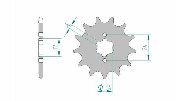 AFAM Standard Stahlritzel vorne 49102 - 420