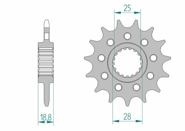 AFAM Standard Stahlritzel vorne 61802 - 520