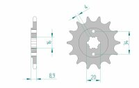 AFAM Standard Stahlritzel vorne 21300 - 520