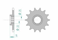 AFAM Standard Stahlritzel vorne 24510 - 520