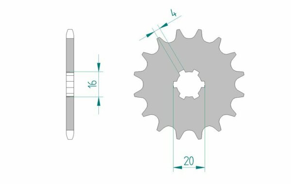 AFAM Standard Stahlritzel vorne 30100 - 420