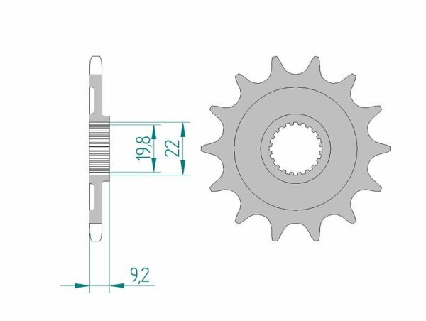 AFAM Standard Stahlritzel vorne 24305 - 520