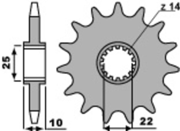 PBR Standard Stahlriztel vorne 2070 - 520