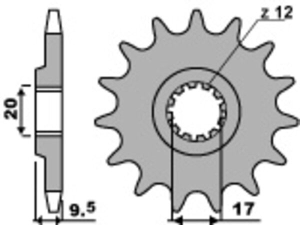 PBR Standard Stahlriztel vorne 7005 - 420