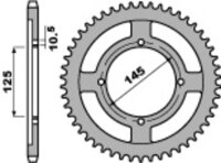 PBR Standard Kettenrad Stahl 4482 - 428