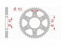 AFAM Standard Stahlritzel hinten 16610 - 525